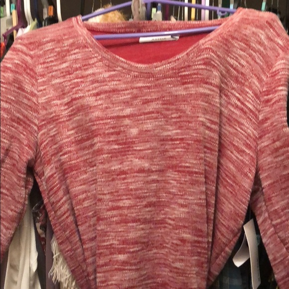 JustFab Dresses & Skirts - Burgundy/white tee shirt dress with pockets  L